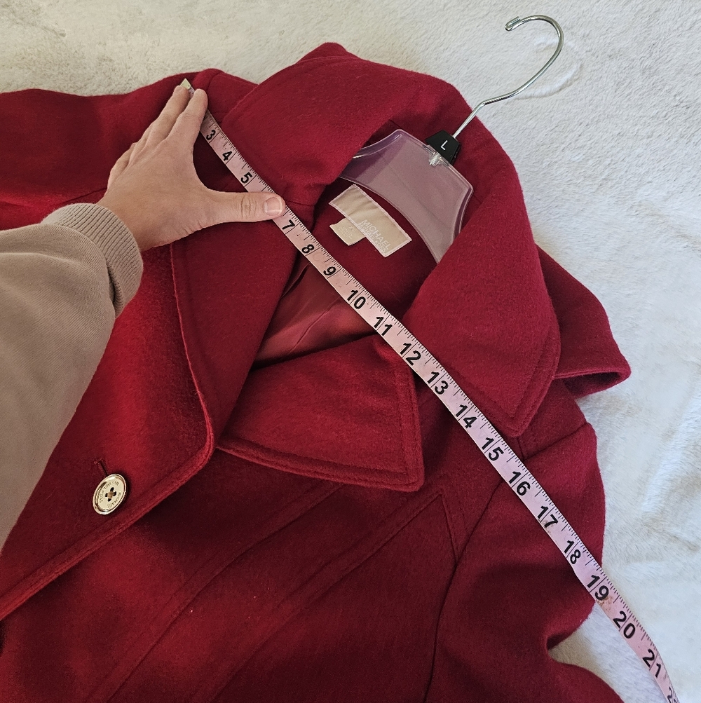 Red Peacoat- Michael Kors - Picture 15 of 16
